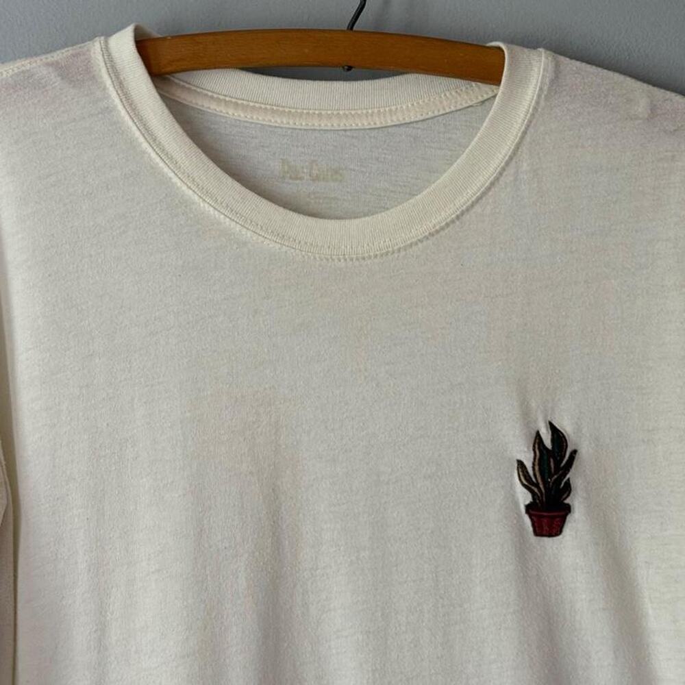 Snake plant embroidered tee